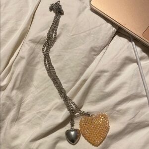 Classic Silver and Gold Heart Necklace